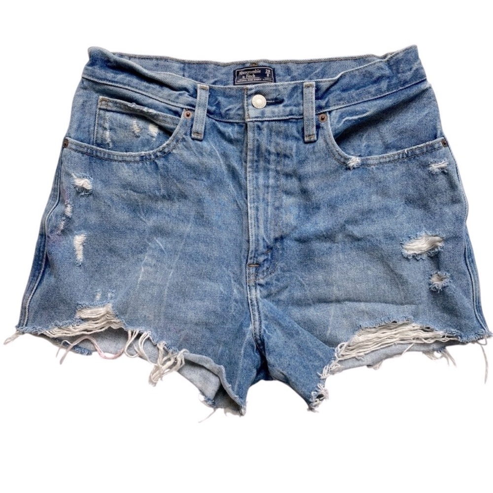 Abercrombie & Fitch Natural Rise Blue Distressed
Jean Shorts
- Size 29 (8)
